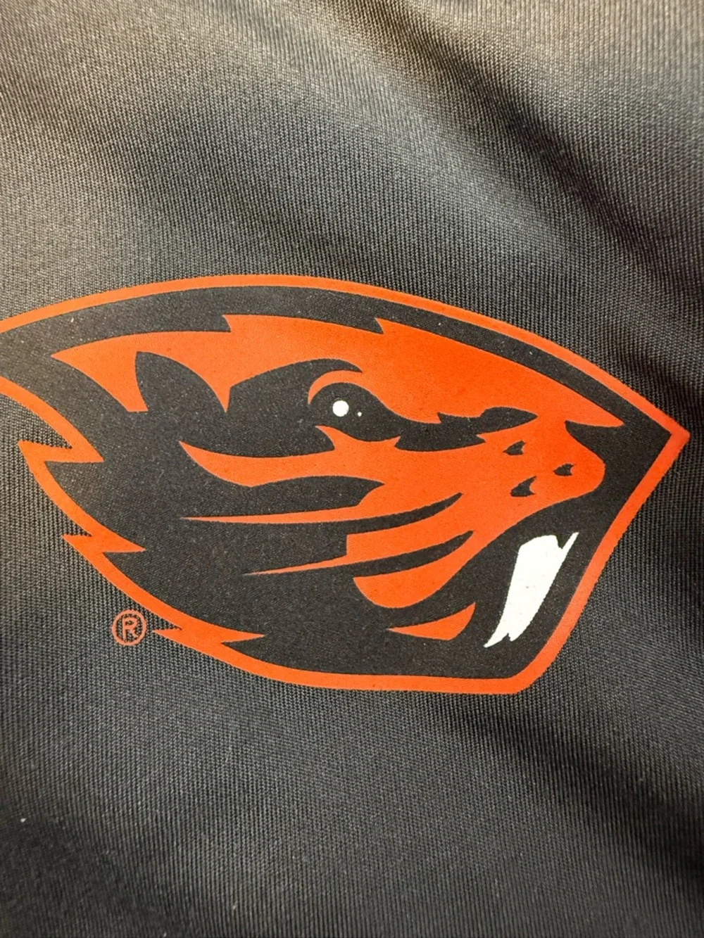 Nike Gray and Orange Polo with Beavers Logo